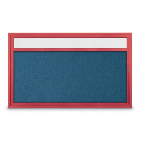 United Visual Products Slim Enclosed Corkboard, 30"x36", White Alum Frame/Forbo UVEB3036-WHITE-FORBO